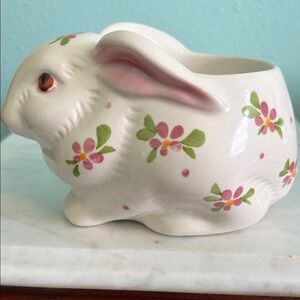 Floral Bunny Candle holder/flower - plant